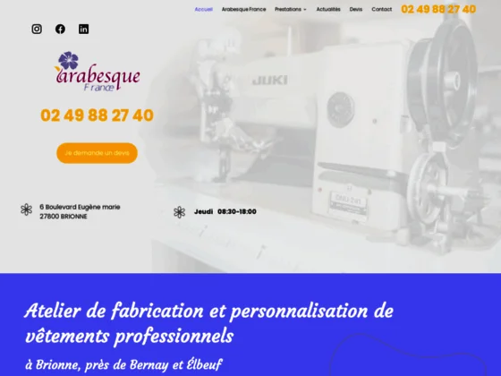 Atelier de fabrication et personnalisation de vêtements professionnels