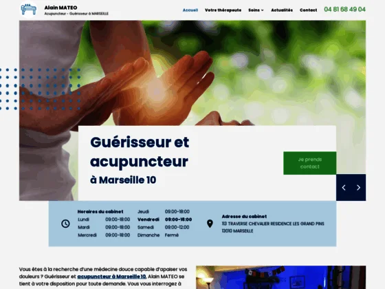 Prenez rendez-vous avec Alain MATEO dans son cabinet de médecine douce à Marseille 10