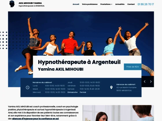 Essayez l’hypnose avec l’hypnothérapeute Yamina AKIL MIHOUBI située à Argenteuil