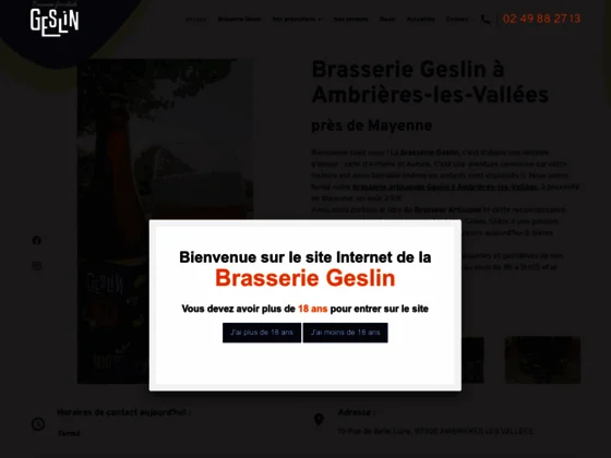 Prenez contact auprès de votre brasserie artisanale GESLIN à Ambrières-les-Vallées