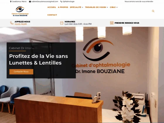 Cabinet d'ophtalmologue Casablanca | Dr. Imane BOZIANE 
