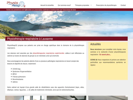 Prestations en réhabilitation respiratoire en Suisse