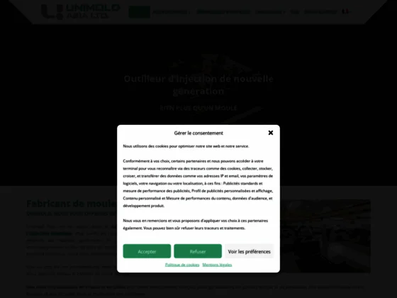 Unimold Asia, spécialiste en conception et fabrication de moule pour injection plastique