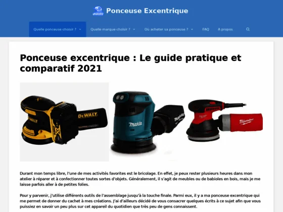 Guide pratique et comparatif des ponceuses excentriques