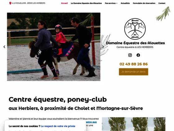 Cours d'équitation au centre équestre Domaine des Alouettes 