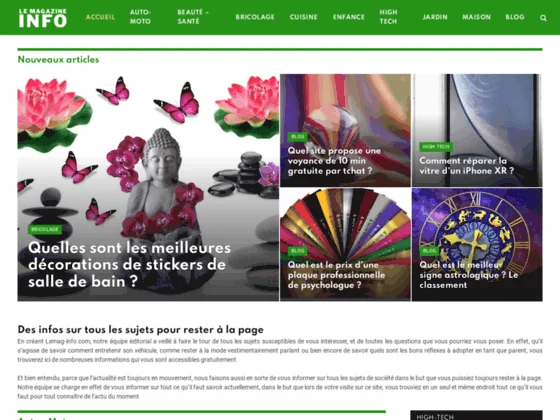 Les informations des sujets de la vie quotidienne