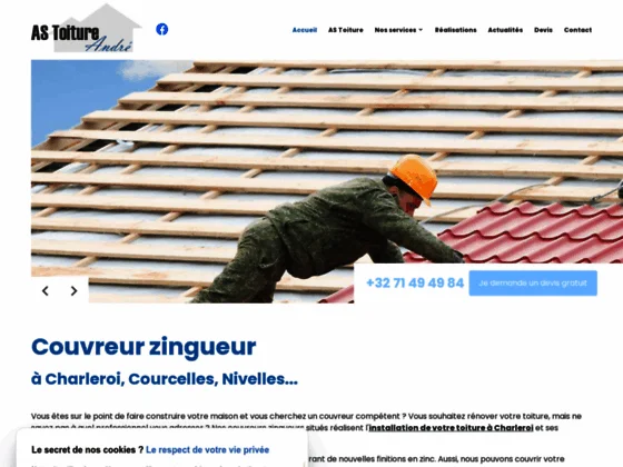 À Charleroi et ses environs, AS Toiture réalise la pose de toiture neuve