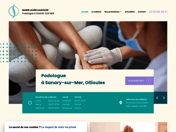 À Sanary-sur-Mer, faites appel à Marie-Laure Liadouze, podologue, pour la réalisation de s