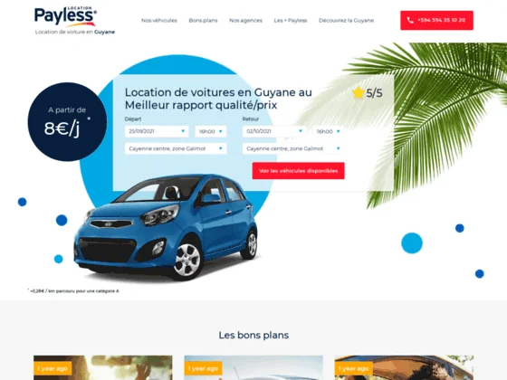 Location de voiture Saint Laurent du Maroni - Payless Guyane