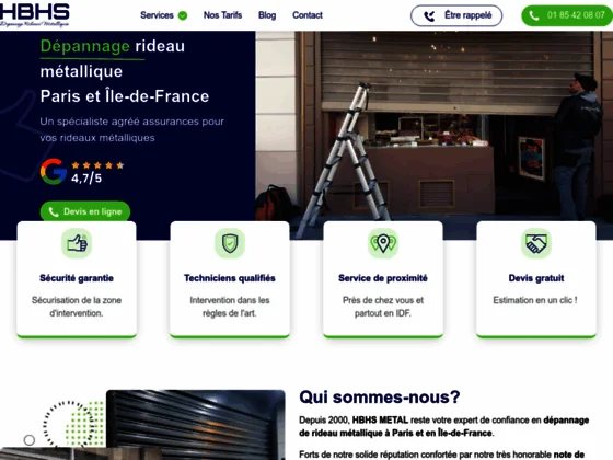 réparation rideau metallique Paris 