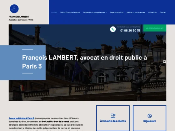 Maître François LAMBERT, votre avocat en droit public à Paris 3 