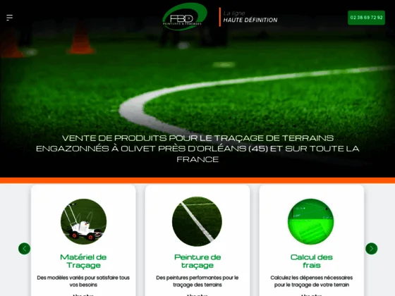 peinture de traçage terrain de foot Olivet