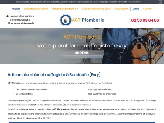 Plombier chauffagiste à Bondoufle - AGT Plomberie 