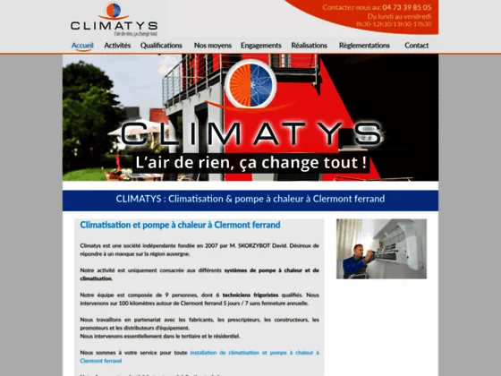 Climatys : Pompe à chaleur et climatisation