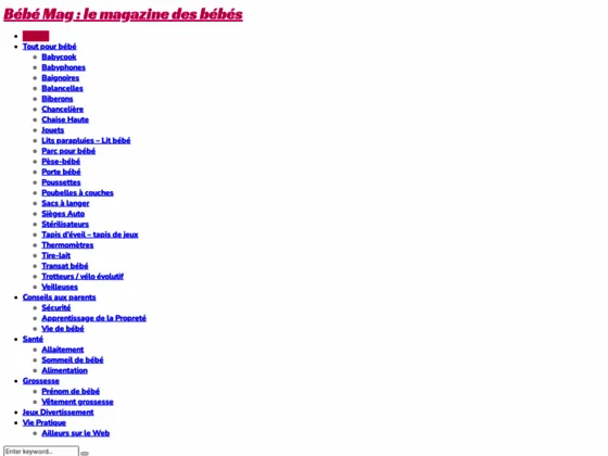 Bébé Mag, magazine d'information sur les soins de bébé