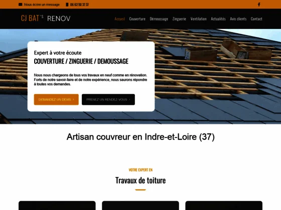 CJ BAT'S RENOV : charpentier couvreur à Neuil  près de Tours en Indre-et-Loire (37)