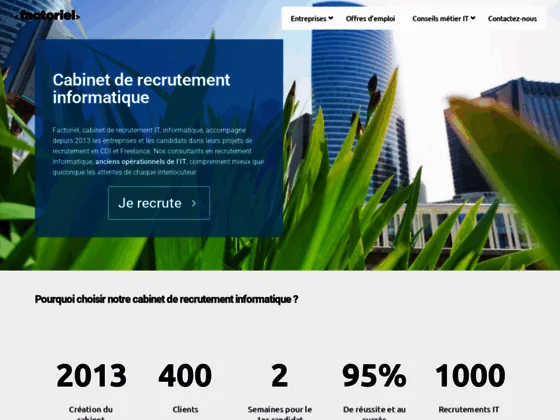 Factoriel, cabinet de recrutement informatique
