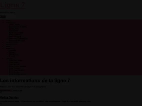 Site dédié aux informations de la ligne 7