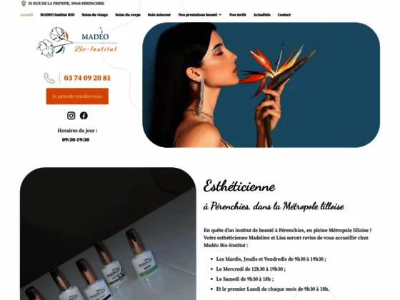 Profitez d'un soin du visage auprès de votre institut de beauté de Pérenchies MADEO