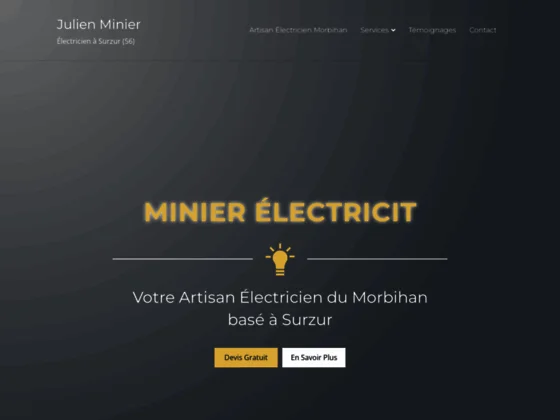 Julien Minier, votre électricien en Morbihan