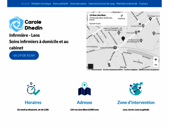 Infirmière à domicile à Lens, Carole Dhedin