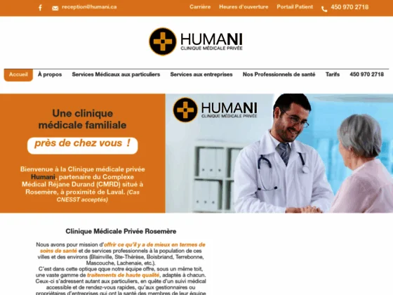 HUMANI, services médicaux exceptionnels à Rosemère