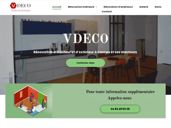 Travaux de rénovation à Cannes, Vdeco