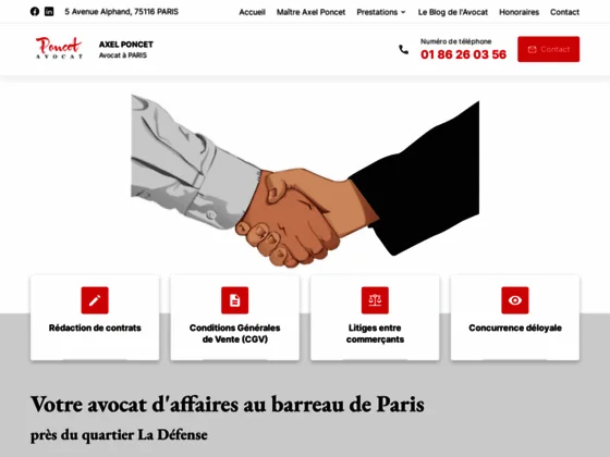 Rédaction de contrats commerciaux par votre avocat en droit des affaires Axel Poncet à Par