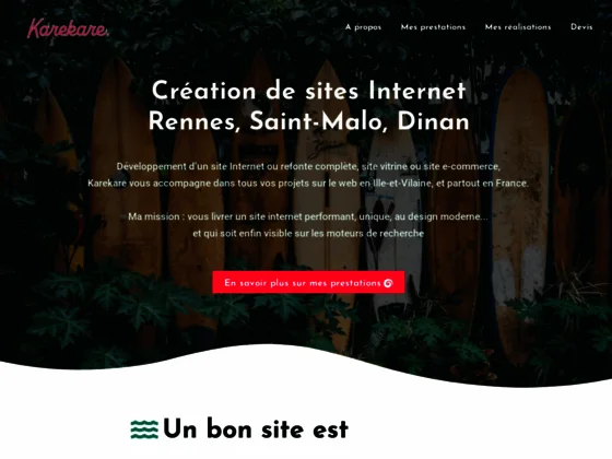 Karekare, création de sites internet Wordpress