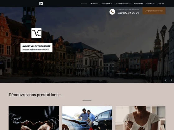 Le cabinet d’avocat de Maître Valentine CROMBÉ à Mons vous représente en droit pénal