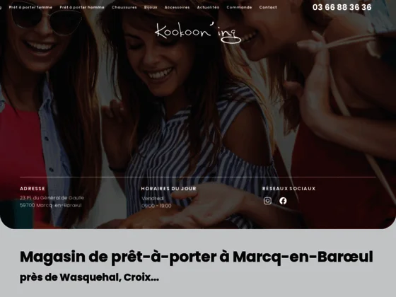 Retrouvez des vêtements pour femme chez Kookoon’Ing à Marcq-en-Barœul