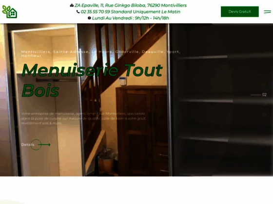 Entreprise de menuiserie bois à Montivilliers, Sainte-Adresse, Le Havre, Goderville, Deauv