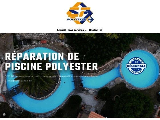 SF polyester - réparation piscine 66