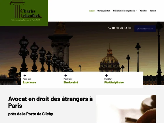 Contactez Maître Charles LEKEUFACK, avocat en droit des étrangers à Paris 