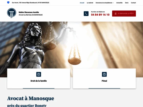 Sis à Manosque, Me DISCAZAUX, avocat en droit pénal, vous représente dans votre procédure