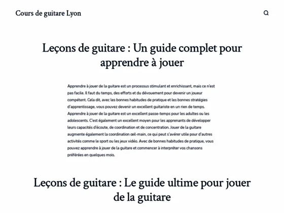 Vos cours de guitare à Lyon