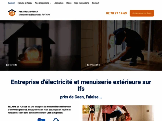 Installation de portail aluminium par l’artisan menuisier HELAINE ET FOSSEY situé sur Ifs