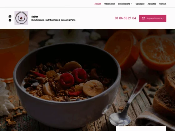 Consultation diététique à Cesson avec SoDiet diététicienne nutritionniste