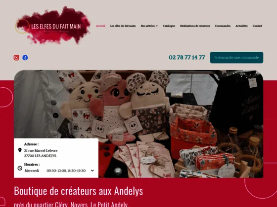 Créations d'articles par la boutique de créateurs Les Elfes du fait main à Andelys