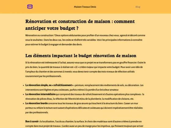 Travaux de rénovation et construction maison - Nos conseils