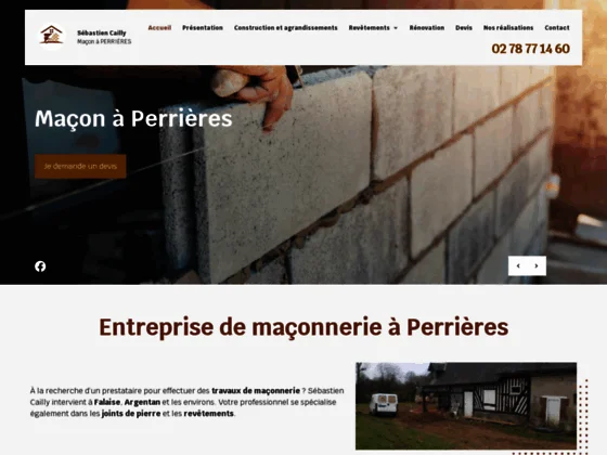 Contactez Sébastien Cailly, artisan maçon sur Falaise