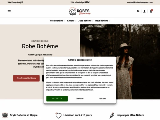 Boutique de mode bohème