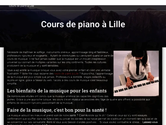 Cours de piano à Lille