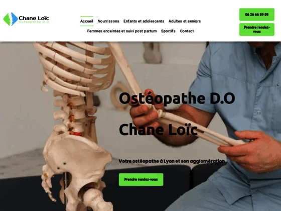 Ostéopathe pour les sportifs à Lyon 6, Chane Loïc 