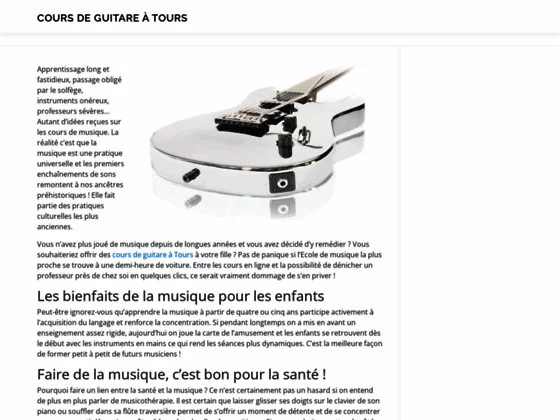 Cours de guitare à Tours