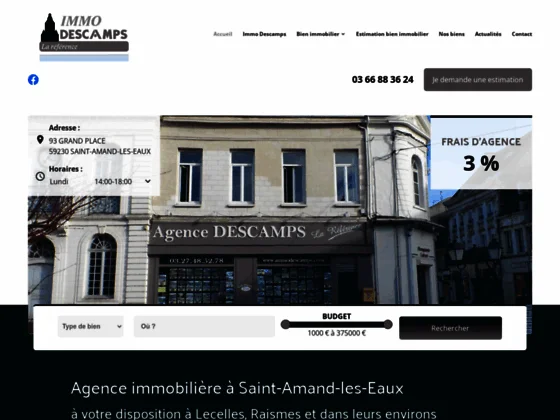 Trouvez la maison de vos rêves avec l'agence IMMO DESCAMPS à Saint-Amand-les-Eaux
