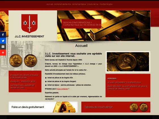 Achat lingots or Tournai