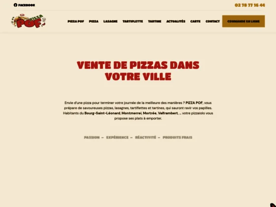 Commandez votre pizza près de Montmerrei avec le foodtruck PIZZA-POF