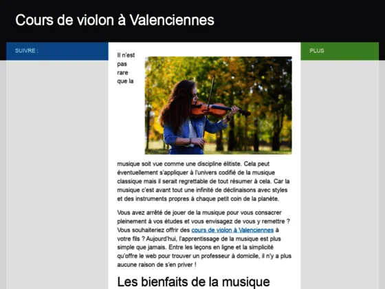 Cours de violon à Valenciennes