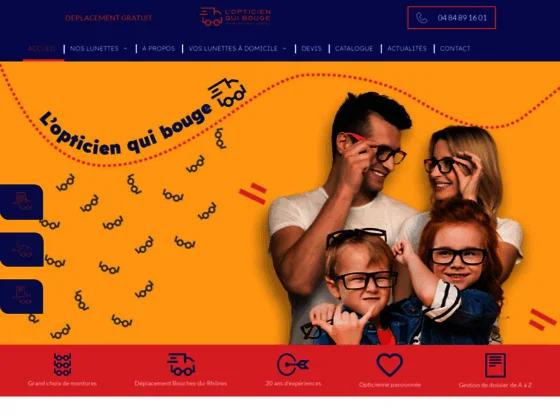 Magasin de lunettes itinérant